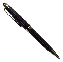 Ручка кулькова De Cambr BP163-18 фіолетова з лускою, з хромовими вставками 04002