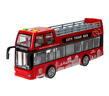 Іграшка Автобус Shuttle Bus кабріо двоповерховий червоний 28 см WY916A