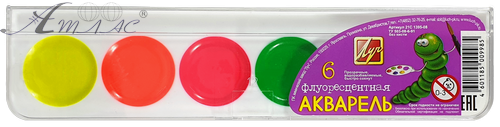 Акварель набір Луч Флуоресцентна 6 кольорів 21С 1395-08 Акварель набір Луч Флуоресцентна 6 кольорів 21С 1395-08
