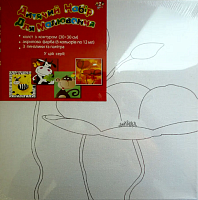 Полотно з контуром Маки на підрамнику 30 х 30 см 950401