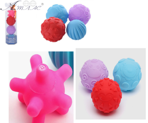 Игрушка Набор тактильных мячиков 4 шт. в тубе ХС2045-3 Игрушка Набор тактильных мячиков 4 шт. в тубе ХС2045-3