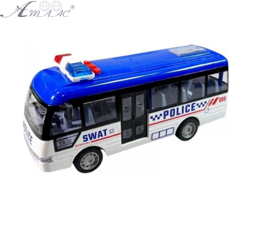 Іграшка Автобус Police пластик 18 см у коробці YM-9906В фото 2 Іграшка Автобус Police пластик 18 см у коробці YM-9906В фото 2