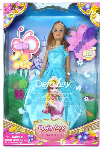 Лялька Defa принцеса з сумкою і гребінцем 28 см 8063 фото 2 Лялька Defa принцеса з сумкою і гребінцем 28 см 8063 фото 2