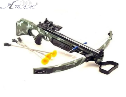 Іграшка Арбалет, 3 стріли, з лазерним прицілом 70см М0005 фото 2 Іграшка Арбалет, 3 стріли, з лазерним прицілом 70см М0005 фото 2