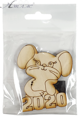 Фигурка фанерная - Мышонок № 1 в шапке с колокольчиком 57 х 75 мм с магнитом AS-4825, В-0383 фото 3 Фигурка фанерная - Мышонок № 1 в шапке с колокольчиком 57 х 75 мм с магнитом AS-4825, В-0383 фото 3