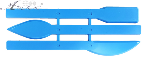 Стеки для пластилина набор 3 шт Голубые спаянные 125мм AS-0092 Стеки для пластилина набор 3 шт Голубые спаянные 125мм AS-0092