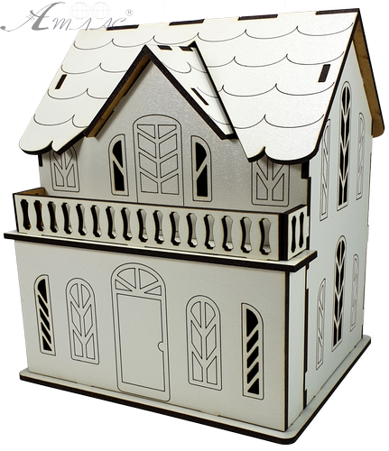 Дом № 13 копилка с двумя отделениями, из МДФ 16 х 13,5 х 18 см AS-6249, М-2086 фото 2 Дом № 13 копилка с двумя отделениями, из МДФ 16 х 13,5 х 18 см AS-6249, М-2086 фото 2