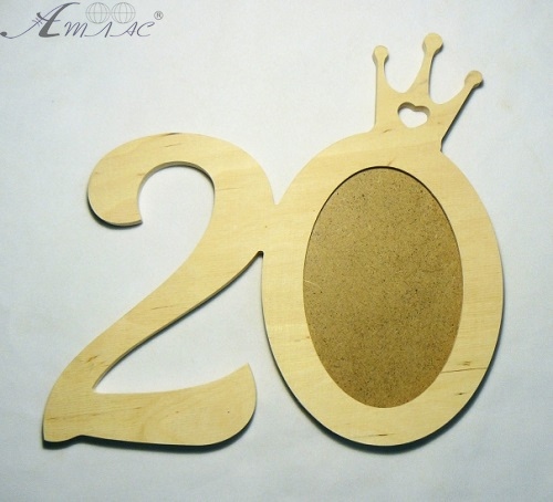 Деревянная Фоторамка "20" для 1-го фото 0487 Деревянная Фоторамка "20" для 1-го фото 0487