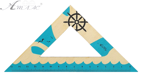 Треугольник деревянный 15см Морько бирюза AS-0668 Треугольник деревянный 15см Морько бирюза AS-0668