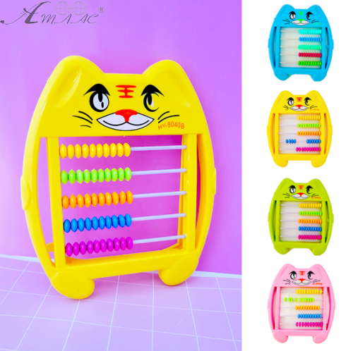 Счеты детские с ножкой, Кот пластиковые 14 х 16 см 924111 Счеты детские с ножкой, Кот пластиковые 14 х 16 см 924111