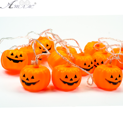 Игрушка прикол Гирлянда на Хэллоуин Тыквы 150см 10шт на батарейках  08824