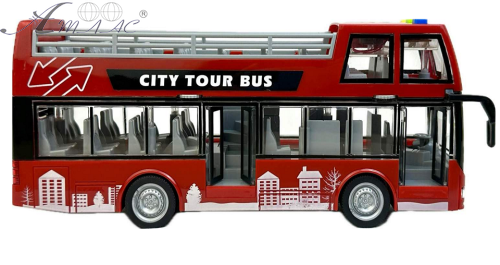 Іграшка Автобус Shuttle Bus кабріо двоповерховий червоний 28 см WY916A фото 2 Іграшка Автобус Shuttle Bus кабріо двоповерховий червоний 28 см WY916A фото 2