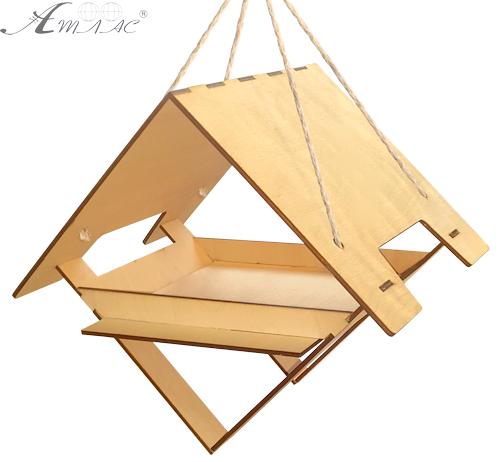 Кормушка № 7/1 Ромб, окрашенная, морилка под лаком 29.5 х 24 х 27.5 см AS-4301 Кормушка № 7/1 Ромб, окрашенная, морилка под лаком 29.5 х 24 х 27.5 см AS-4301