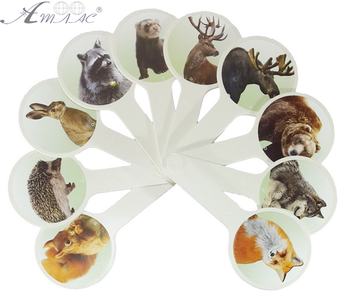 Веер с картинками - Дикие животные AS-0011, К-5377 Веер с картинками - Дикие животные AS-0011, К-5377