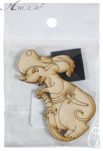 Фигурка фанерная - Мышонок № 27 пират с ножом 50 х 80 мм с магнитом AS-4851, В-0409 фото 2 Фигурка фанерная - Мышонок № 27 пират с ножом 50 х 80 мм с магнитом AS-4851, В-0409 фото 2