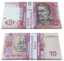 Іграшка гроші пачка   10 грн приблизно 80 шт у пачці 13406
