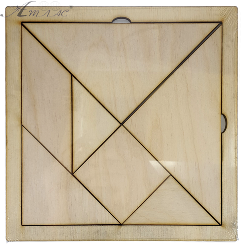 Танграм из фанеры 16 х 16 см AS-7114 Танграм из фанеры 16 х 16 см AS-7114