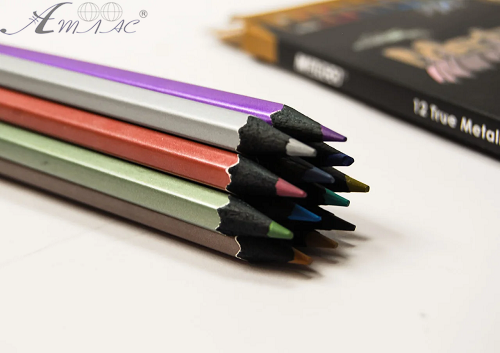 Карандаши цветные Marco Metallic 12 цветов шестигранные 5101В-12СВ фото 2 Карандаши цветные Marco Metallic 12 цветов шестигранные 5101В-12СВ фото 2