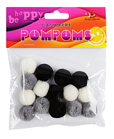 Декор Помпоны Цветные 3 цвета 15 штук  MQ5005