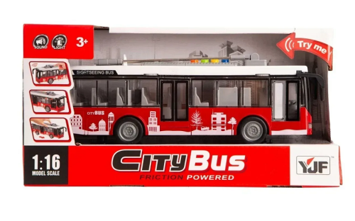 Игрушка Машинка City Bus Троллейбус свет звук двери 28 см А1119-8 фото 2 Игрушка Машинка City Bus Троллейбус свет звук двери 28 см А1119-8 фото 2