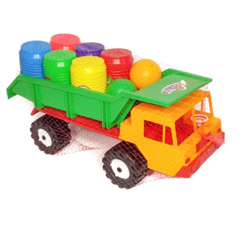Игрушка Пластиковая Машинка Самосвал с бочонками 42 см Бамсик  3684