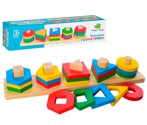 Игрушка Деревянная Геометрика цветная MD2305 Игрушка Деревянная Геометрика цветная MD2305