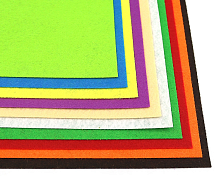 Фетр листовий набір 10 листів 10 кольорів 20 х 30 см х 1,2 мм  HQ170-MIX2