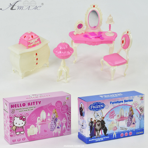 Іграшка Лялькові Меблі набір Hello Kitty Трюмо 901-320 / 321 Іграшка Лялькові Меблі набір Hello Kitty Трюмо 901-320 / 321