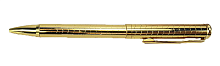 Ручка шарик Baixin BP-919 золотая в волну  00421