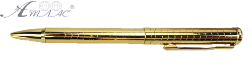 Ручка шарик Baixin BP-919 золотая в волну 00421 Ручка шарик Baixin BP-919 золотая в волну 00421