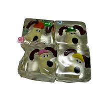 Игрушка антистресс Прозрачные кубики с животным 4 шт в пакете  09430