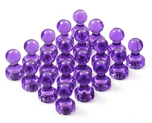 Магніт неодимимовий Пішак прозорий для дошки 16х11мм 1шт Фіолетовий  05300