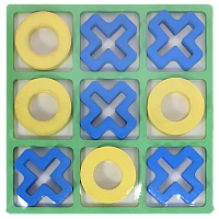 Крестики - Нолики ЦВЕТНЫЕ из фанеры 14 х 14 см  AS-7131