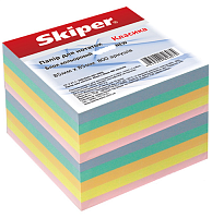 Бумага для заметок Skiper цветная,  НЕ клеенная Люкс 85 х 85 мм 800 л SK-3411