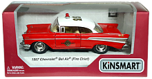 Машинка модель Kinsmart, Chevrolet Bel Air Fire Chief 1957 год  KT5325W
