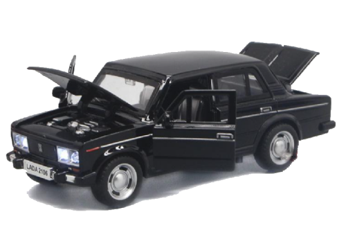Модель DieCast Replica ВАЗ 2106 Черная свет, звук, металл, инерционная 14см 611A, 04293 фото 2 Модель DieCast Replica ВАЗ 2106 Черная свет, звук, металл, инерционная 14см 611A, 04293 фото 2