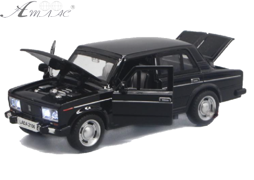 Модель DieCast Replica ВАЗ 2106 Чорна світло, звук, метал, інерційна 14см 611A, 04293 фото 2 Модель DieCast Replica ВАЗ 2106 Чорна світло, звук, метал, інерційна 14см 611A, 04293 фото 2
