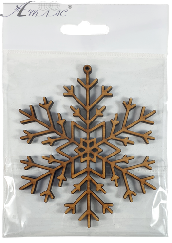 Фигурка фанерная - Снежинка тонкая, большая 10 см AS-4749, В-0249 Фигурка фанерная - Снежинка тонкая, большая 10 см AS-4749, В-0249