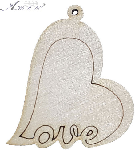 Фігурка фанерна - Серце Love, кулон 4,5 х 4,5 см AS-4713, В-0269 Фігурка фанерна - Серце Love, кулон 4,5 х 4,5 см AS-4713, В-0269