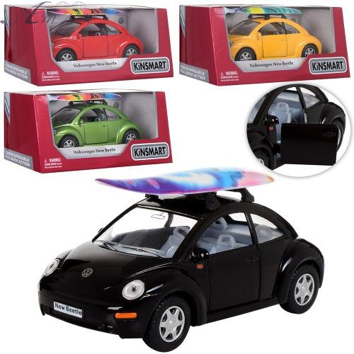 Машинка Kinsmart WV Beetle NEW с доской для серфа KT5028WS Машинка Kinsmart WV Beetle NEW с доской для серфа KT5028WS