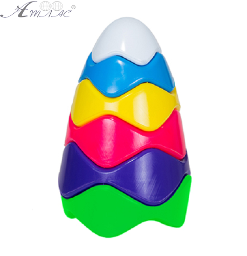 Игрушка Пирамида пластиковая 11 х 20 см волна Bamsic № 3 1806 Игрушка Пирамида пластиковая 11 х 20 см волна Bamsic № 3 1806