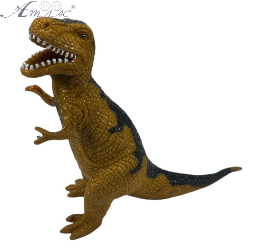 Игрушка силиконовая антистресс, Динозавр коричневый с черной полосой 15см. 13788 Игрушка силиконовая антистресс, Динозавр коричневый с черной полосой 15см. 13788