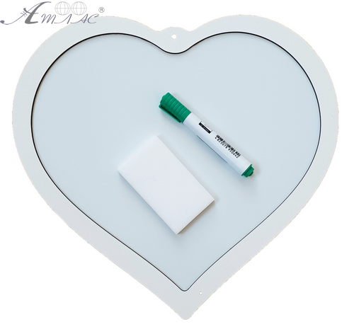 Доска Магнитная сухостираемая с рамкой из МДФ 37х34см Сердце AS-7027 Доска Магнитная сухостираемая с рамкой из МДФ 37х34см Сердце AS-7027