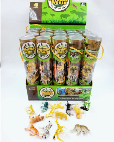 Игрушка Набор Животные Африки 12 шт в тубе 23-182 Игрушка Набор Животные Африки 12 шт в тубе 23-182