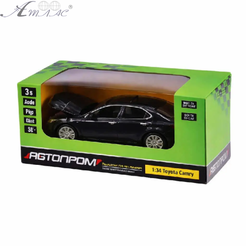 Машинка Автопром Toyota Camry черная металл свет звук 16см 68459 фото 3 Машинка Автопром Toyota Camry черная металл свет звук 16см 68459 фото 3