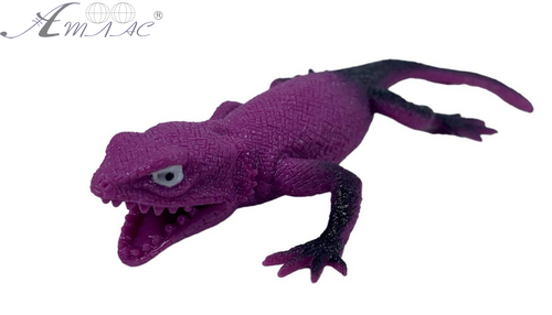 Іграшка Силіконова тягнучка Ящірка фіолетова 15см 04760 фото 2 Іграшка Силіконова тягнучка Ящірка фіолетова 15см 04760 фото 2