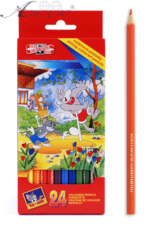 Карандаши цветные Koh-i-Noor Том и Джери 24 цветов 3654 Карандаши цветные Koh-i-Noor Том и Джери 24 цветов 3654