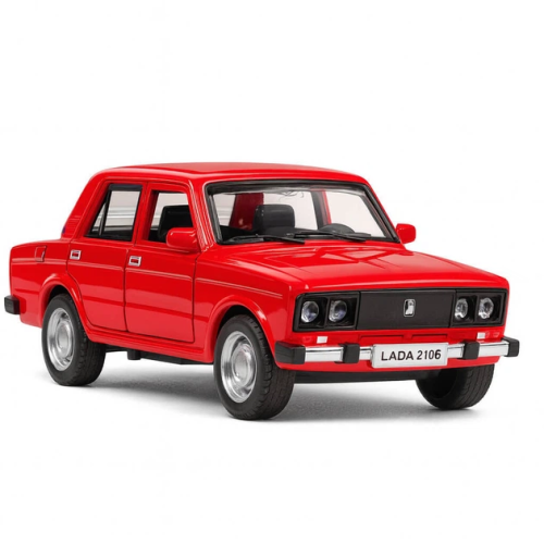 Модель DieCast Replica ВАЗ 2106 Красная свет, звук, металл, инерционная 14см 611A, 16445 Модель DieCast Replica ВАЗ 2106 Красная свет, звук, металл, инерционная 14см 611A, 16445