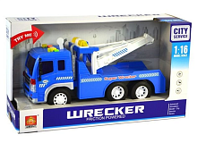 Машинка Вантажівка з краном інерційна світло і звук 26 см WY330B