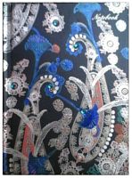 Блокнот Феникс+ Черный с серебряным орнаментом со стразами 80 л 10,5 х 14,5 см твердая обложка 18560